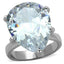 Jewellery Kingdom Ladies Pear Solitaire Cocktail Stainless Steel Cubic Zirconia 8CT Ring (Silver) - Jewelry Rings - British D'sire