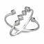 Jewellery Kingdom Ladies Princess Cut Band Cubic Zirconia Ring (Silver) - Rings - British D'sire
