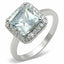 Jewellery Kingdom Ladies Princess Cut Cubic Zirconia Rhodium Ring (Silver) - Jewelry Rings - British D'sire