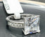 Jewellery Kingdom Ladies Princess Cut Square Cubic Zirconia Stainless Steel 3 Carat Ring (Silver) - Jewelry Rings - British D'sire