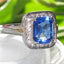 Jewellery Kingdom Ladies Sapphire Emerald Cut 4 Carat Stainless Steel Dress Ring Royal Blue - Jewelry Rings - British D'sire