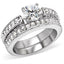 Jewellery Kingdom Ladies Set Cz Wedding Band Engagement 2pcs Silver Ring - Jewelry Rings - British D'sire
