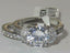 Jewellery Kingdom Ladies Set Engagement Wedding Band Three Stone 3 Carat Stainless Steel Ring - Engagement Rings - British D'sire