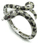 Jewellery Kingdom Ladies Snake Peridot Green Black Cubic Zirconia Bangle (Silver) - Bracelets & Bangles - British D'sire