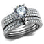 Jewellery Kingdom Ladies Solitaire Stainless Steel Cz 1.30 Carat 5pcs Wedding Engagement Ring Set - Jewelry Rings - British D'sire