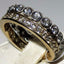 Jewellery Kingdom Ladies Stacking Bands 18kt Steel Full Eternity Stainless Steel Rings (Gold) - Jewelry Rings - British D'sire