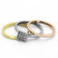 Jewellery Kingdom Ladies Stainless Steel Cz Wedding Engagement Set 3pcs Ring (Gold) - Jewelry Rings - British D'sire