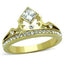 Jewellery Kingdom Ladies Tiara Princess Cut Flat Steel Cubic Zirconia Gold Crown Ring - Jewelry Rings - British D'sire