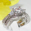 Jewellery Kingdom Ladies Wedding Band Past Present Future Ring Set (Silver) - Jewelry Rings - British D'sire