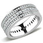 Jewellery Kingdom Ladies Wedding Full Eternity Princess Band Stainless Steel Ring (Silver) - Rings - British D'sire