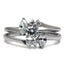 Jewellery Kingdom Marquise Cubic Zirconia Wedding Band Silver Stainless Steel Solitari Engagement Ring Set - Jewelry Rings - British D'sire