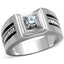 Jewellery Kingdom Mens 1 Carat Signet Pinky Stainless Steel Cz Silver Ring - Jewelry Rings - British D'sire