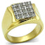 Jewellery Kingdom Mens Cubic Zirconia Realistic Pinky Signet Mans All Sizes Steel 18k Ring (Gold) - Jewelry Rings - British D'sire