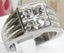 Jewellery Kingdom Mens Cz Stainless Steel Signet Pinky Square Princess Cut Silver Ring - Jewelry Rings - British D'sire