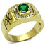 Jewellery Kingdom Mens Emerald 1 Carat Cz Geen Signet Pinky Steel Gold Ring - Jewelry Rings - British D'sire