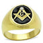 Jewellery Kingdom Mens Gold Masonic Signet Pinky Onyx Masons Diamond Military Ring - Jewelry Rings - British D'sire