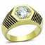 Jewellery Kingdom Mens Pinky Solitaire Signet Steel 18kt Ring (Gold) - Jewelry Rings - British D'sire