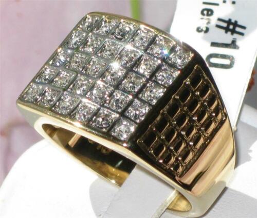 Jewellery Kingdom Mens Signet 30 Stone Super Sparkling 18kt Steel No Tarnish Ring (Gold) - Jewelry Rings - British D'sire