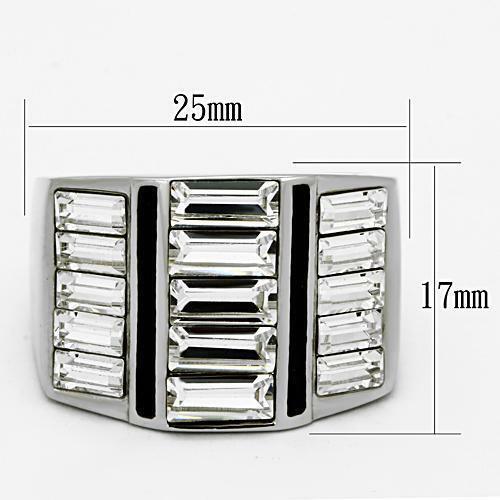 Jewellery Kingdom Mens Signet Emerald Cuts Cubic Zirconia Chunky Realistic Ring (Silver) - Jewelry Rings - British D'sire