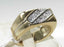 Jewellery Kingdom Mens Signet Pinky Cubic Zirconia Two Tone Steel Ring (Gold) - Jewelry Rings - British D'sire
