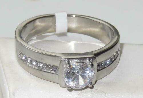 Jewellery Kingdom Mens Signet Pinky Stainless Steel Cubic Zirconia Solitaire No Tarnish Ring - Jewelry Rings - British D'sire