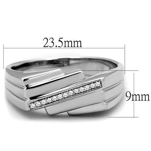 Jewellery Kingdom Mens Signet Pinky Sterling Silver Stamped Cubic Zirconia Ring (Silver) - Jewelry Rings - British D'sire