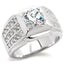 Jewellery Kingdom Mens Signet Stainless Steel No Tarnish 5 Carat Channel Ring (Silver) - Jewelry Rings - British D'sire