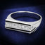 Jewellery Kingdom Mens Sterling Silver Pinky Signet Cubic Zirconia Ring (Silver) - Rings - British D'sire