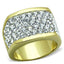 Jewellery Kingdom Pave Comfort 18KT Steel Cubic Zirconia Super Sparkling Classy Ladies Ring Band (Gold) - Jewelry Rings - British D'sire