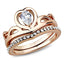 Jewellery Kingdom Pear Cz Wedding Engagement Band Ladies 1 Carat All Sizes Ring Set (Rose Gold) - Jewelry Rings - British D'sire