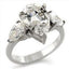 Jewellery Kingdom Pear Sterling CZ 7 Carat Three Stone Ladies Super Sparkling Ring (Silver) - Jewelry Rings - British D'sire
