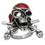 Jewellery Kingdom Pirate Biker Goth Stainless Steel Enamel Goth Mens Skull Ring (Silver & Red) - Rings - British D'sire