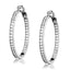 Jewellery Kingdom Realistic Inside Out Hoops Simulated Diamond Earrings (Clear) - Earrings - British D'sire