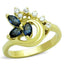 Jewellery Kingdom Sapphire Marquise Cut Cubic Zirconia Steel Blue Pretty Dress Ladies Gold Ring - Jewelry Rings - British D'sire