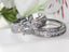 Jewellery Kingdom Silver Cubic Zirconia Stainless Steel Ladies Wedding Band 2pcs Engagement Ring Set - Jewelry Rings - British D'sire