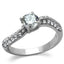 Jewellery Kingdom Silver Cz Solitaire Accent Twisted Stainless Steel 1.50ct Ladies Engagement Ring - Engagement Rings - British D'sire