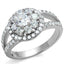 Jewellery Kingdom Simulated Diamonds Stainless Steel Flower Ladies Ring (Silver) - Jewelry Rings - British D'sire