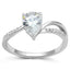 Jewellery Kingdom Solitaire Accents Cubic Zirconia Sterling Silver Ladies Engagement Pear Ring - Engagement Rings - British D'sire