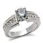 Jewellery Kingdom Solitaire Cubic Zirconia Stainless Steel Ladies Engagement Ring - Engagement Rings - British D'sire