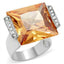 Jewellery Kingdom Solitaire Princess Stainless Steel 8CT Ladies Champagne Ring - Jewelry Rings - British D'sire