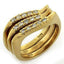 Jewellery Kingdom Stacking Bands Cz 18kt Sterling Silver Stamped Wedding 3pcs Ring Set (Gold) - Jewelry Rings - British D'sire