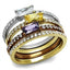 Jewellery Kingdom Stacking Emerald Cut Bands Multi Coloured Cubic Zirconia Ring Set - Rings - British D'sire
