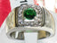 Jewellery Kingdom Stainless Steel Cz Green Signet Pinky Mens Emerald Ring - Mens Fine Jewellery - British D'sire