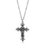 Jewellery Kingdom Stainless Steel Ornate No Stone Cross Necklace Chain (Silver) - Necklaces & Pendants - British D'sire