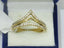 Jewellery Kingdom Steel Cubic Zirconia Prong Set Ladies Wishbone Ring Band (Gold) - Jewelry Rings - British D'sire