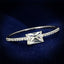 Jewellery Kingdom Sterling 925 Stamped Solitaire Accents Ladies Emerald Cut Ring (Silver) - Jewelry Rings - British D'sire