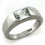 Jewellery Kingdom Sterling Silver Solitaire Ladies Emerald Cut Stamped Engagement Ring - Jewelry Rings - British D'sire