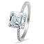 Jewellery Kingdom Sterling Solitaire Accents 3 CT Engagement Ladies Asscher Cut Ring (Silver - Rings - British D'sire