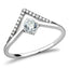 Jewellery Kingdom Wishbone Solitaire Band Cubic Zirconia Flat Stainless Steel Ring - Jewelry Rings - British D'sire