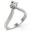 Jewellery Kingdom Wishbone Solitaire Stainless Steel Cubic Zirconia Ladies Ring (Silver) - Engagement Rings - British D'sire
